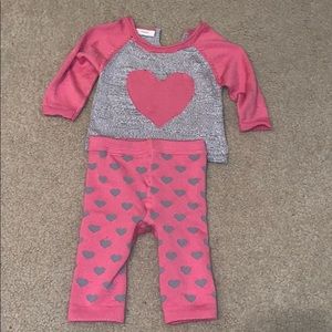 Matching set - pink heart outfit